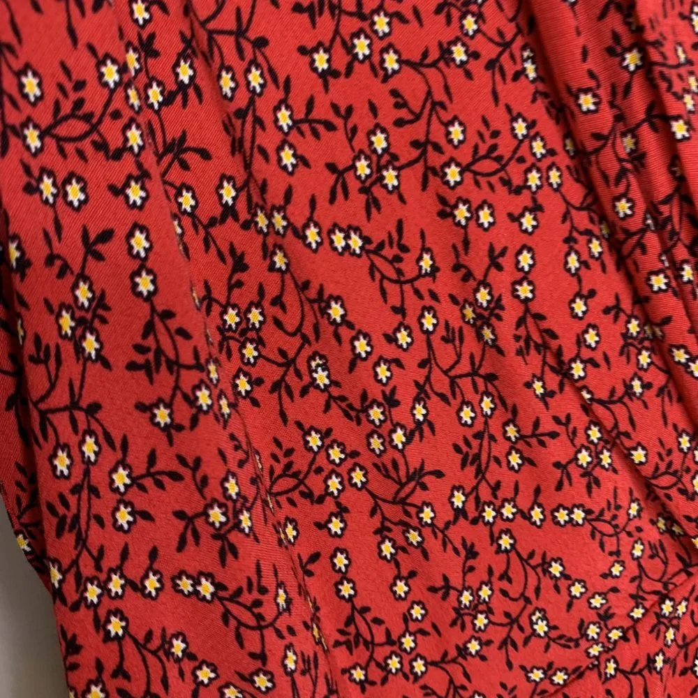 Free People Clara Floral Tunic Dress Red Small - Picture 8 of 16